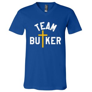 Team Butker Surname Christianity Cross Family Name V-Neck T-Shirt