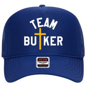 Team Butker Surname Christianity Cross Family Name High Crown Mesh Back Trucker Hat