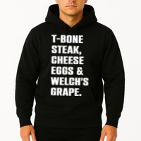 T Bone Steak Cheese Eggs And Welchs Grape Hoodie