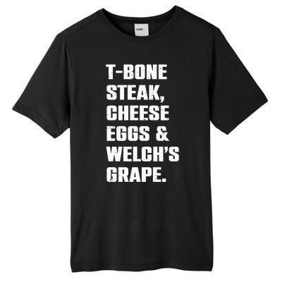 T Bone Steak Cheese Eggs And Welchs Grape Tall Fusion ChromaSoft Performance T-Shirt