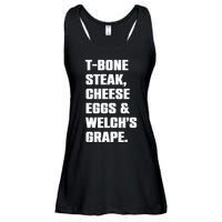 T Bone Steak Cheese Eggs And Welchs Grape Ladies Essential Flowy Tank