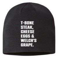 T Bone Steak Cheese Eggs And Welchs Grape Sustainable Beanie