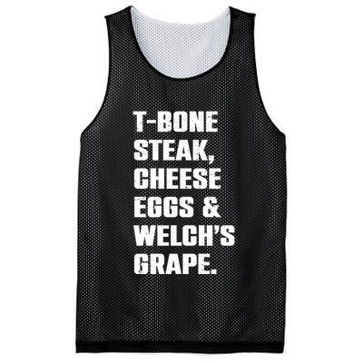 T Bone Steak Cheese Eggs And Welchs Grape Mesh Reversible Basketball Jersey Tank