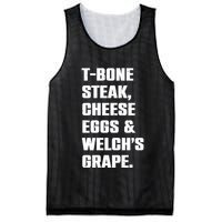 T Bone Steak Cheese Eggs And Welchs Grape Mesh Reversible Basketball Jersey Tank