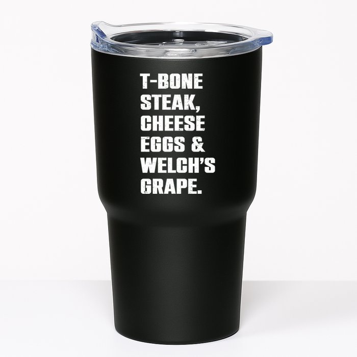 T Bone Steak Cheese Eggs And Welchs Grape Tumbler