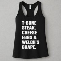 T Bone Steak Cheese Eggs And Welchs Grape Womens Tank Top