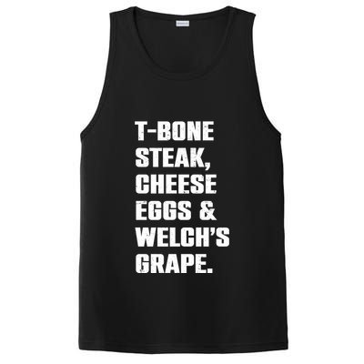 T Bone Steak Cheese Eggs And Welchs Grape PosiCharge Competitor Tank