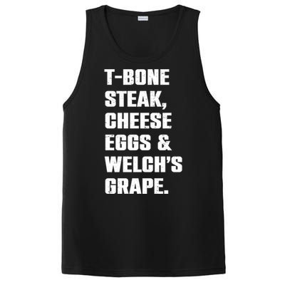 T Bone Steak Cheese Eggs And Welchs Grape PosiCharge Competitor Tank