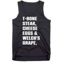 T Bone Steak Cheese Eggs And Welchs Grape Tank Top