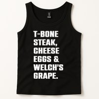 T Bone Steak Cheese Eggs And Welchs Grape Tank Top
