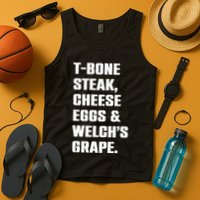 T Bone Steak Cheese Eggs And Welchs Grape Tank Top