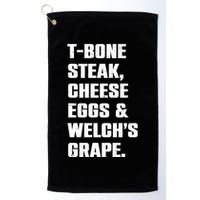 T Bone Steak Cheese Eggs And Welchs Grape Golf Towel