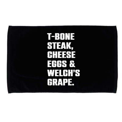 T Bone Steak Cheese Eggs And Welchs Grape Microfiber Hand Towel