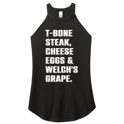 T Bone Steak Cheese Eggs And Welchs Grape Women's Perfect Tri Rocker Tank