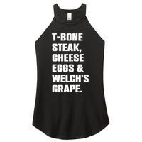 T Bone Steak Cheese Eggs And Welchs Grape Women's Perfect Tri Rocker Tank