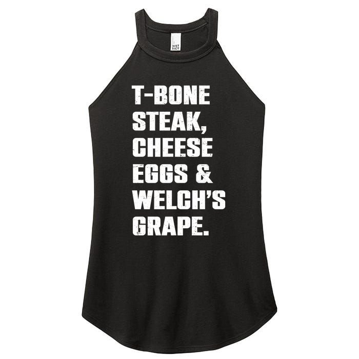 T Bone Steak Cheese Eggs And Welchs Grape Women's Perfect Tri Rocker Tank
