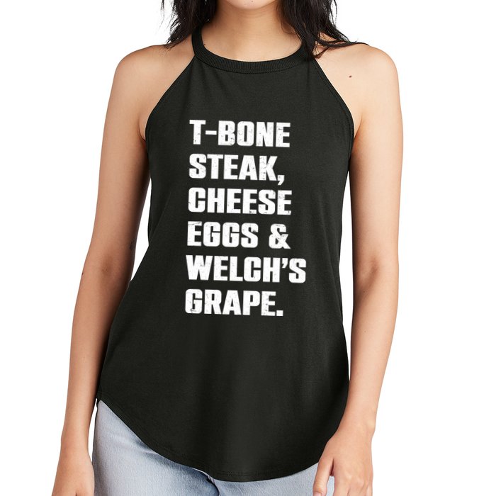 T Bone Steak Cheese Eggs And Welchs Grape Women's Perfect Tri Rocker Tank