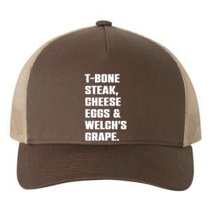 T Bone Steak Cheese Eggs And Welchs Grape Yupoong Adult 5-Panel Trucker Hat