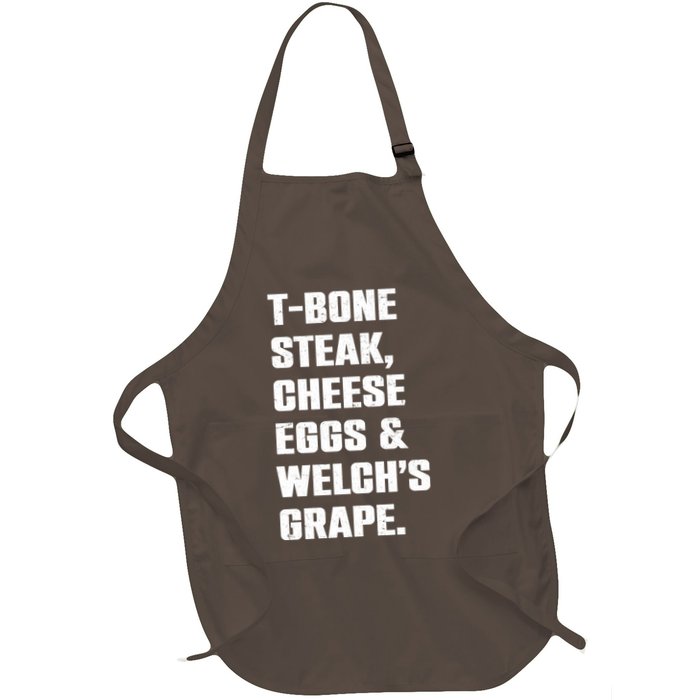T Bone Steak Cheese Eggs And Welchs Grape Apron