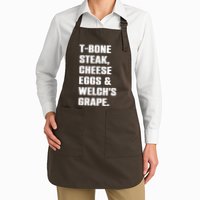 T Bone Steak Cheese Eggs And Welchs Grape Apron