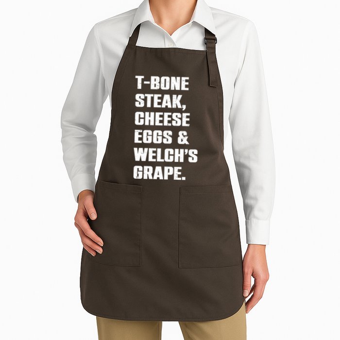 T Bone Steak Cheese Eggs And Welchs Grape Apron