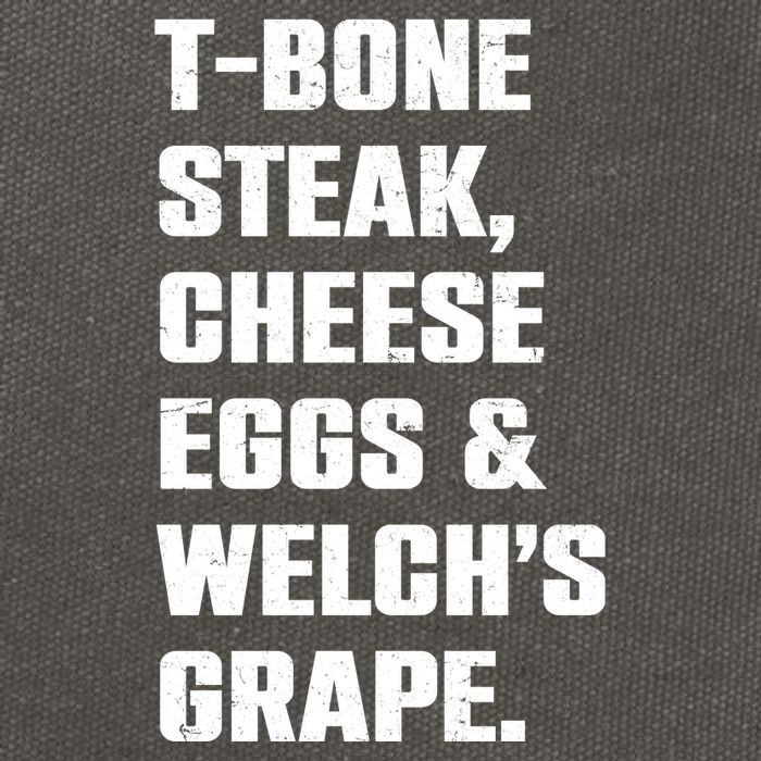 T Bone Steak Cheese Eggs And Welchs Grape Cotton Canvas Backpack