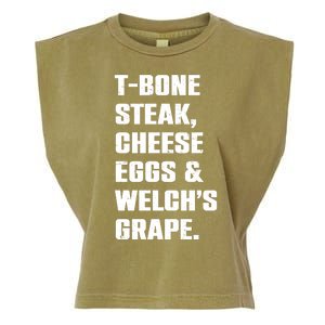 T Bone Steak Cheese Eggs And Welchs Grape Garment-Dyed Women's Muscle Tee