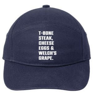 T Bone Steak Cheese Eggs And Welchs Grape 7-Panel Snapback Hat