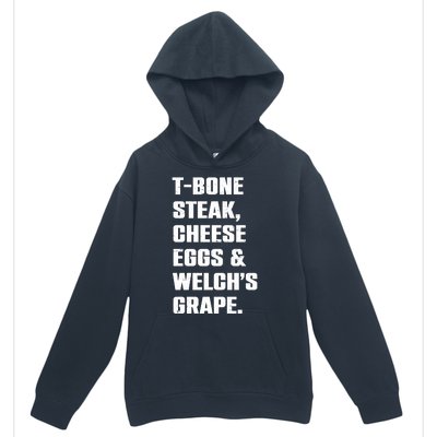 T Bone Steak Cheese Eggs And Welchs Grape Urban Pullover Hoodie