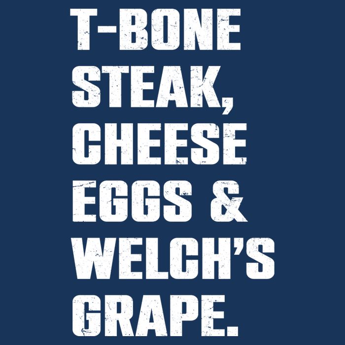 T Bone Steak Cheese Eggs And Welchs Grape Infant Baby Jersey Bodysuit