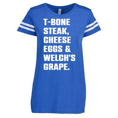 T Bone Steak Cheese Eggs And Welchs Grape Enza Ladies Jersey Football T-Shirt