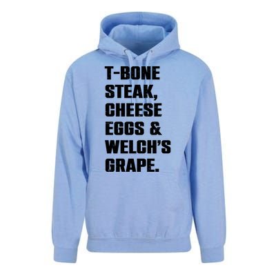 T Bone Steak Cheese Eggs And Welchs Grape Unisex Surf Hoodie