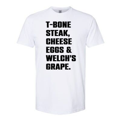 T Bone Steak Cheese Eggs And Welchs Grape Softstyle® CVC T-Shirt