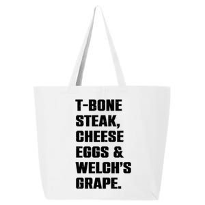 T Bone Steak Cheese Eggs And Welchs Grape 25L Jumbo Tote