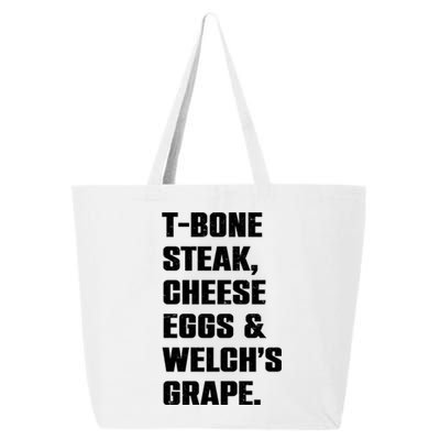 T Bone Steak Cheese Eggs And Welchs Grape 25L Jumbo Tote