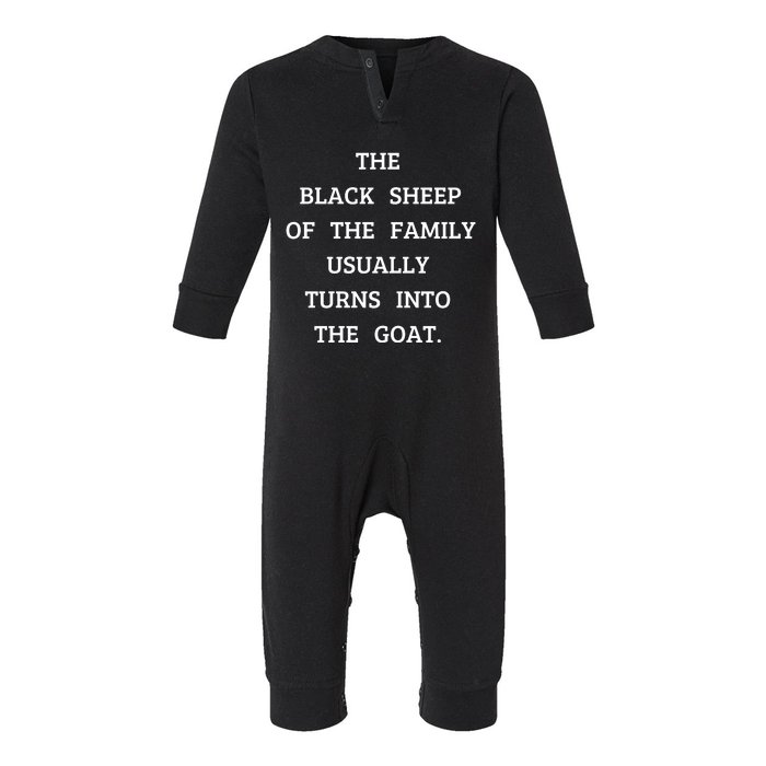 The Black Sheep Of The Family Usually Turns Into The Goat Infant Fleece One Piece