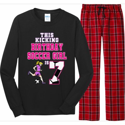 This Birthday Soccer Is 7 Soccer Theme Birthday Party Long Sleeve Pajama Set