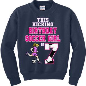 This Birthday Soccer Is 7 Soccer Theme Birthday Party Kids Sweatshirt