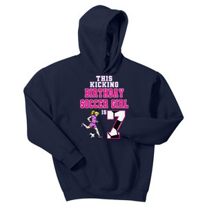 This Birthday Soccer Is 7 Soccer Theme Birthday Party Kids Hoodie