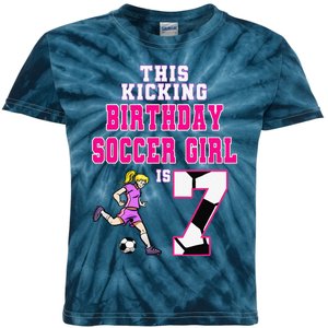 This Birthday Soccer Is 7 Soccer Theme Birthday Party Kids Tie-Dye T-Shirt