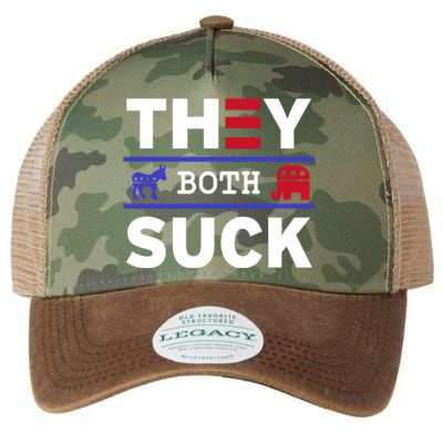 They Both Suck Funny Anti Political Party Libertarian Legacy Tie Dye Trucker Hat