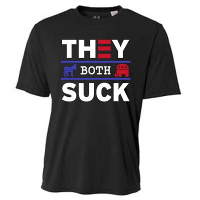 They Both Suck Funny Anti Political Party Libertarian Cooling Performance Crew T-Shirt