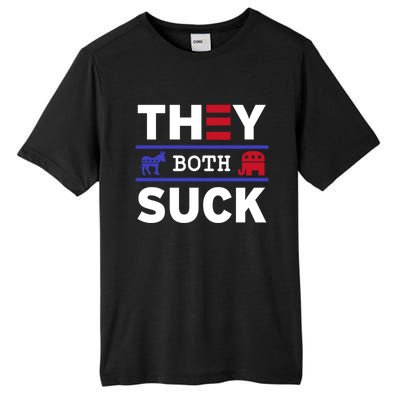 They Both Suck Funny Anti Political Party Libertarian Tall Fusion ChromaSoft Performance T-Shirt