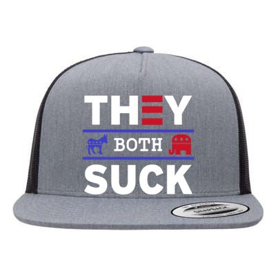 They Both Suck Funny Anti Political Party Libertarian Flat Bill Trucker Hat