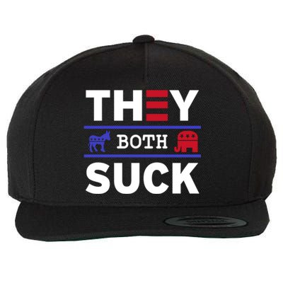 They Both Suck Funny Anti Political Party Libertarian Wool Snapback Cap