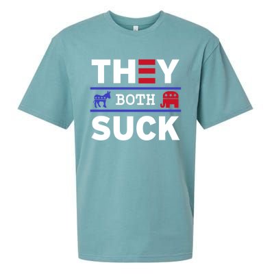 They Both Suck Funny Anti Political Party Libertarian Sueded Cloud Jersey T-Shirt