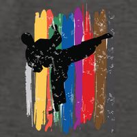 Taekwondo Belts Silhouette Distressed Martial Arts Gift Vector Backpack