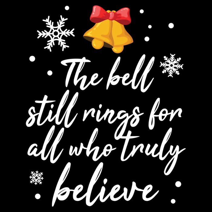 The Bell Still Rings For Who Truly Believe Christmas Drawstring Bag