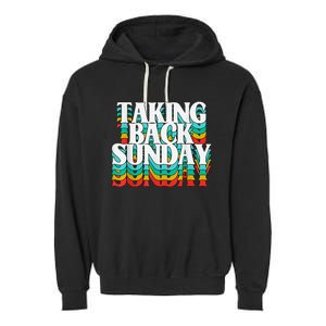 Taking Back Sunday Funny Apparel Garment-Dyed Fleece Hoodie