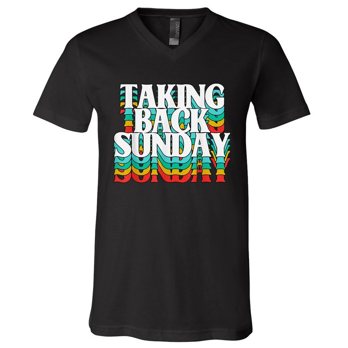 Taking Back Sunday Funny Apparel V-Neck T-Shirt